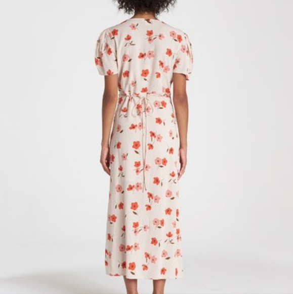 ⚘️BILLABONG FLORAL   MIDI WRAP DRESS - Picture 3 of 12